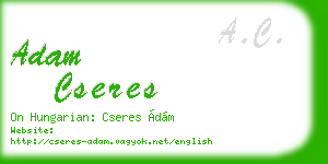 adam cseres business card